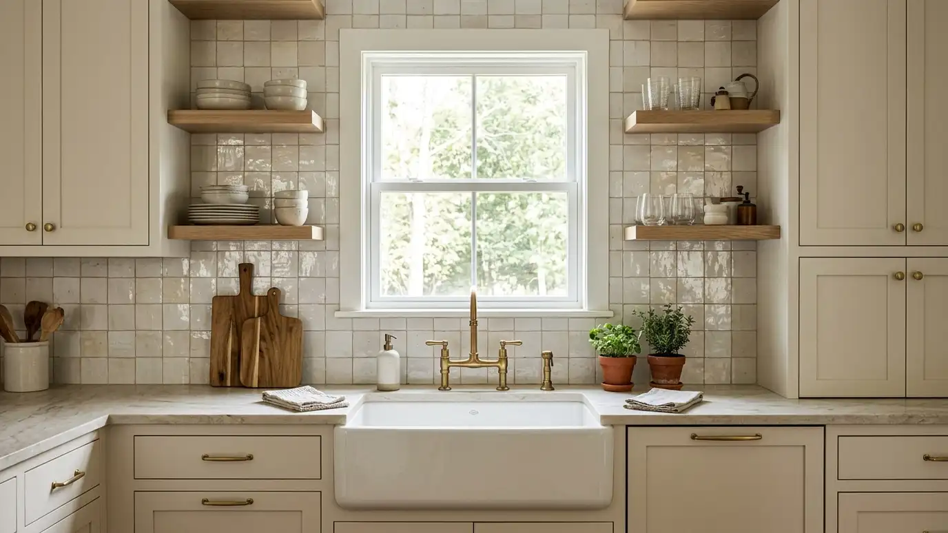 A Nolensville, Tennessee home with a beautifully tiled bathroom, a large walk-in shower and a light porcelain floor