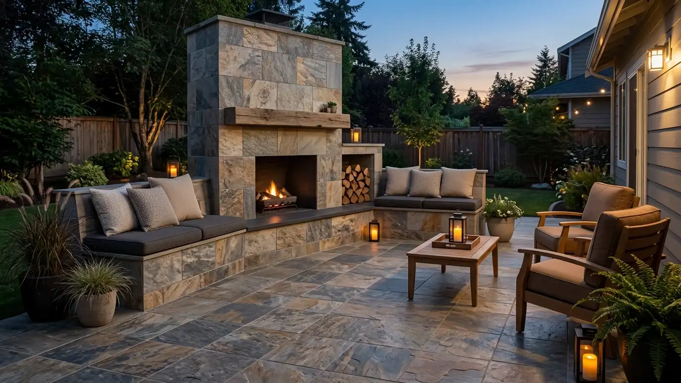 Outdoor Fireplace and Fire Pit Tile in Nashville and Middle Tennessee