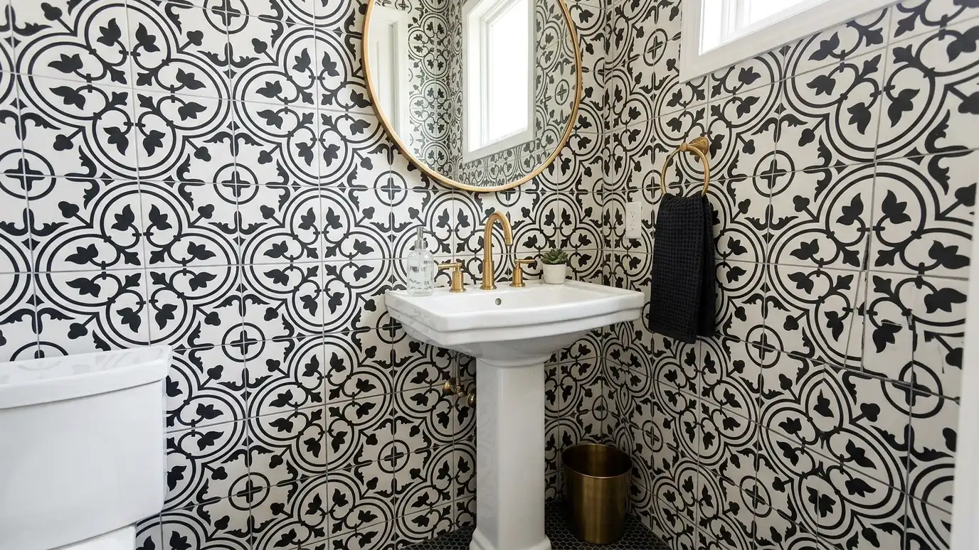 Powder Room Tile in Nashville and Middle Tennessee