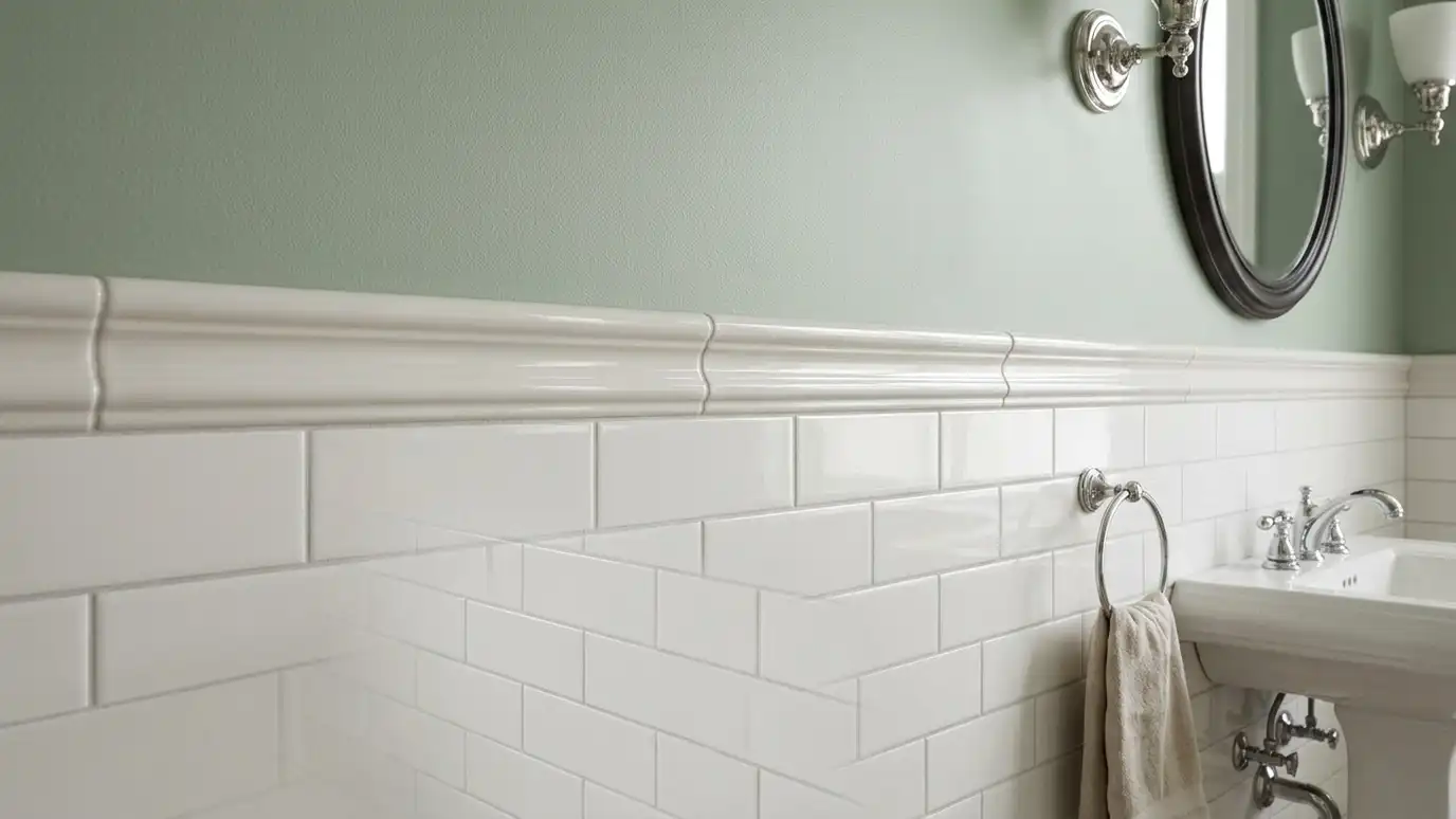 Tile Wainscot and Chair Rail in Nashville and Middle Tennessee